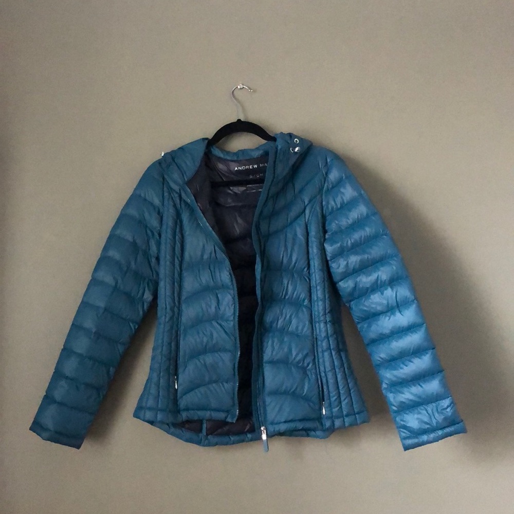 Teal down jacket